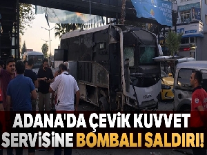 Adana'da çevik kuvvet servisine bombalı saldırı: 5 yaralı