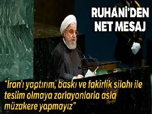 İran Cumhurbaşkanı Hasan Ruhani'den sert müzakere açıklaması