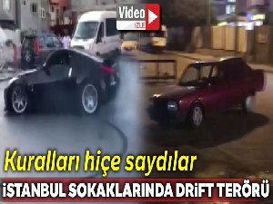 İstanbul'da cadde ve sokaklarda 'drift' terörü kamerada