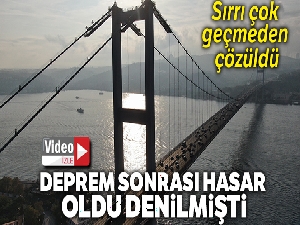 15 Temmuz Şehitler Köprüsü'nde bakım platformu drone ile görüntülendi