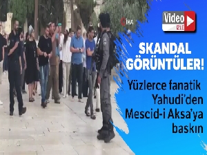 Yüzlerce fanatik Yahudi'den Mescid-i Aksa'ya baskın