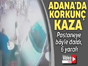 Otomobil pastaneye daldı: 6 yaralı