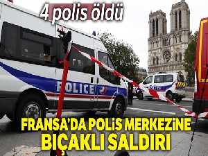 Paris'te polis merkezine düzenlenen saldırıda 4  polis öldü