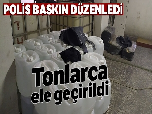 Kaçak içki operasyonunda tonlarca etil alkol ele geçirildi
