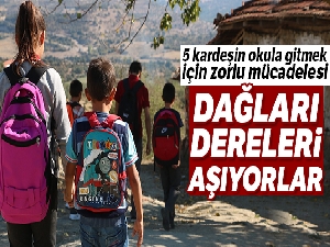 Manisa'da 5 kardeşin okula gitmek için zorlu mücadelesi