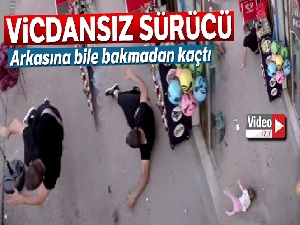 Vicdansız sürücü bebeğiyle bekleyen babaya böyle çarptı, kaçtı