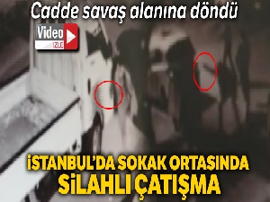 Maltepe'de iki grup arasında çıkan silahlı çatışma kamerada