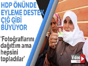 Çocuğu dağa kaçırılan Ağrılı anneden HDP önünde eylem yapan ailelere destek