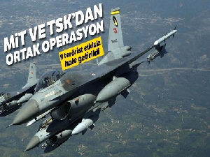 Mit ve TSK'dan ortak operasyon:9 terörist etkisiz hale getirildi