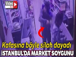 Ümraniye'de market soygunu kamerada