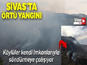 Sivas'ta örtü yangını