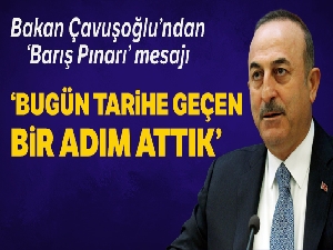 Çavuşoğlu: 'Bugün Barış Pınarı Harekatı'yla tarihe geçen adım attık'