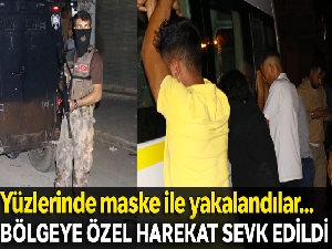 Yüzü maskeli 4 kişi polisten kaçamadı
