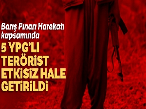 5 YPG'li terörist etkisiz hale getirildi
