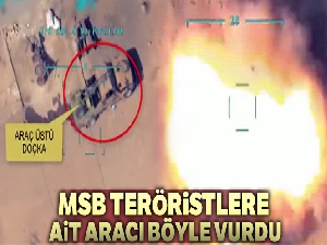 Barış Pınarı Harekatı'nda teröristlere ait araca tam isabet