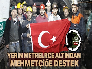 Yerin metrelerce altından Mehmetçiğe destek