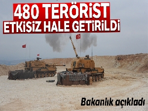 MSB açıkladı, öldürülen terörist sayısı 480 oldu
