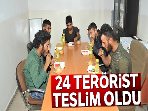 PKK/YPG'li 24 terörist güvenlik güçlerine teslim oldu!