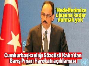 Cumhurbaşkanlığı Sözcüsü Kalın'dan Barış Pınarı Harekatı açıklaması