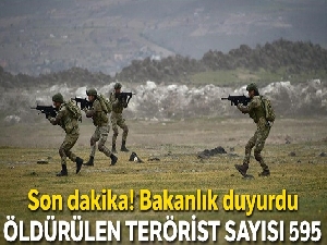 MSB açıkladı, öldürülen terörist sayısı 595