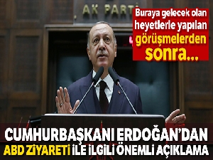 Cumhurbaşkanı Erdoğan'dan Amerika ziyareti ile ilgili önemli açıklama