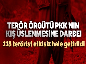 Terör örgütü PKK'nın kış üslenmesine darbe! Son operasyonlarda 118 terörist etkisiz hale getirildi