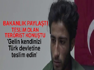Teslim olan terörist: 'Siz orada savaşanlar, gelin kendinizi Türk devletine teslim edin'