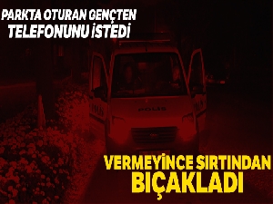 Arkadaşını aramak için parkta oturan genci bıçakladı