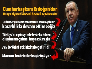 Cumhurbaşkanı Erdoğan: 'Teröristler çıkmazsa harekatımızı devam ettireceğiz'