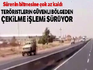 Teröristlerin güvenli bölgeden çekilme işlemi sürüyor