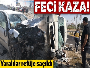 Minibüsle otomobil çarpıştı, yaralılar refüje saçıldı: 6 yaralı