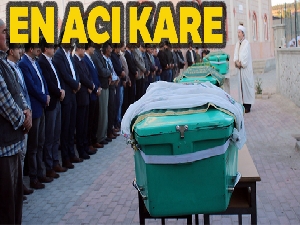 Yangın faciasında ölen baba ve 3 çocuğu toprağa verildi