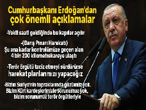 Cumhurbaşkanı Erdoğan: “Barış Pınarı Harekatı ile tam manasıyla takke düşmüş kel görünmüştür”