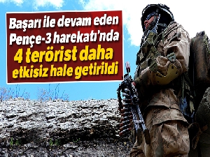 Irak'ın kuzeyinde 4 terörist etkisiz hale getirildi