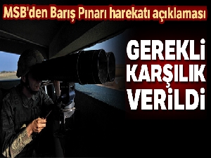MSB'den Barış Pınarı harekatı açıklaması: Gerekli karşılık verildi