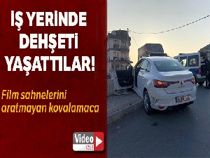 Husumetli şahıslar iş yerinde dehşeti yaşattı