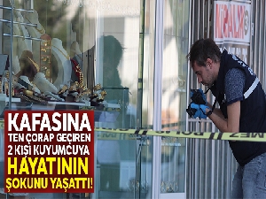 Antalya'da çorapla kuyumcu soyan hırsız 3 kilo altınla yakalandı