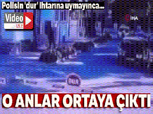 Polisin araç kaportasında sürüklendiği anların görüntüsü ortaya çıktı