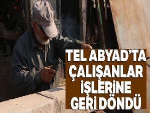 Tel Abyad'ta çalışanlar işlerine geri döndü