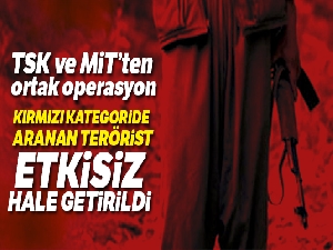 TSK ve MİT'in ortak operasyonuyla kırmızı kategoride aranan terörist etkisiz hale getirildi