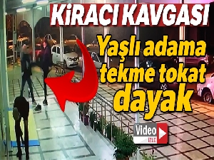 Yaşlı adama cami çıkışı tekme tokat kiracı dayağı