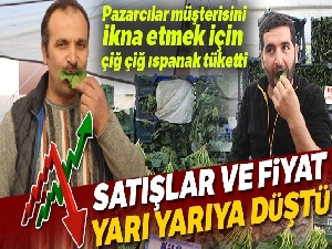 İstanbul'da ıspanaklar tezgahda kaldı