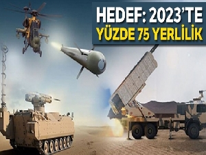 Hedef: 2023'te yüzde 75 yerlilik