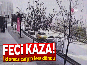 Kaldırıma çıkan otomobilin sürücüsü hayatını kaybetti