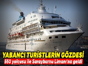 550 yolculu Kruvaziyer gemisi İstanbul'da