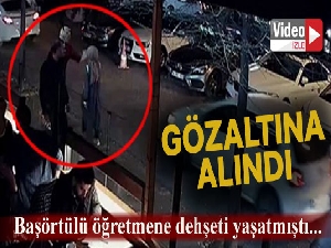 Beşiktaş'ta başörtülü öğretmene dehşeti yaşatan kadın gözaltına alındı