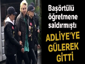 Beşiktaş'ta başörtülü öğretmene saldıran kadın adliyeye sevk edildi