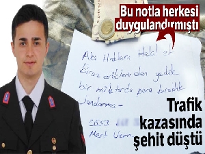 Şehit Uzman Mert Kaya geçen sene bu notu bırakmıştı