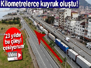 Sarp Sınır Kapısı'nda TIR kuyruğu