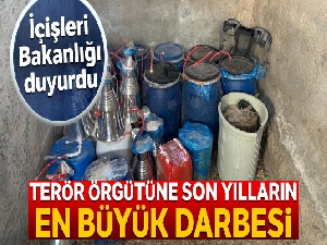İçişleri Bakanlığı: 'Şırnak'ta 2 ton patlayıcı, 300 elektrikli fünye, 700 metre infilaklı fitil ele geçirildi'